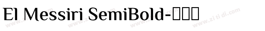 El Messiri SemiBold字体转换
